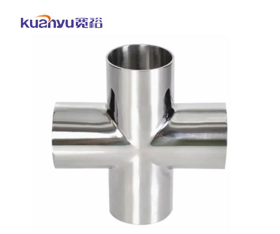 不銹鋼衛(wèi)生級(jí)焊接等徑四通配圖